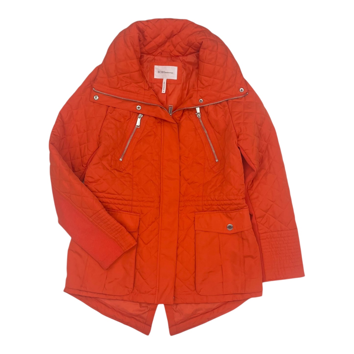 Jacket Puffer & Quilted By Bcbgeneration In Orange, Size:M