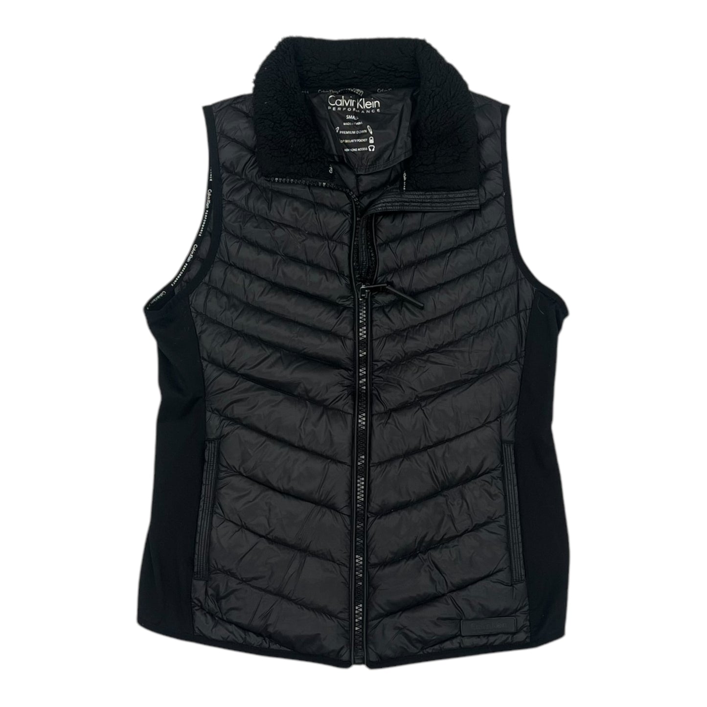 Vest Puffer & Quilted By Calvin Klein In Black, Size:S