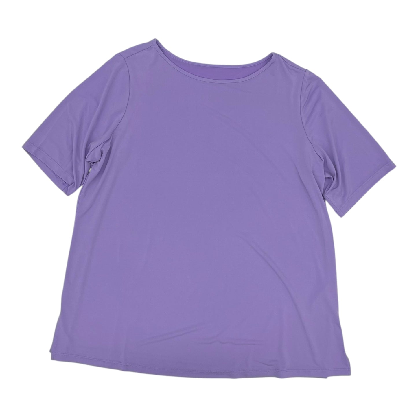 Blouse Ss By Susan Graver In Purple, Size:1X