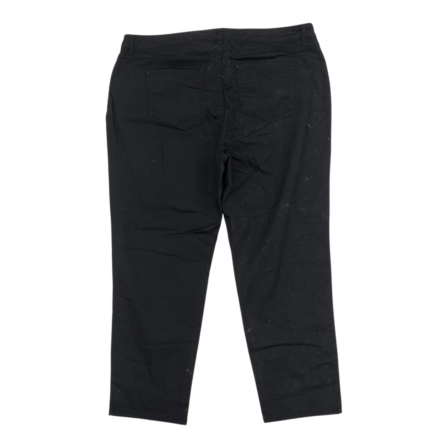 Jeans Straight By Terra & Sky In Black, Size:22