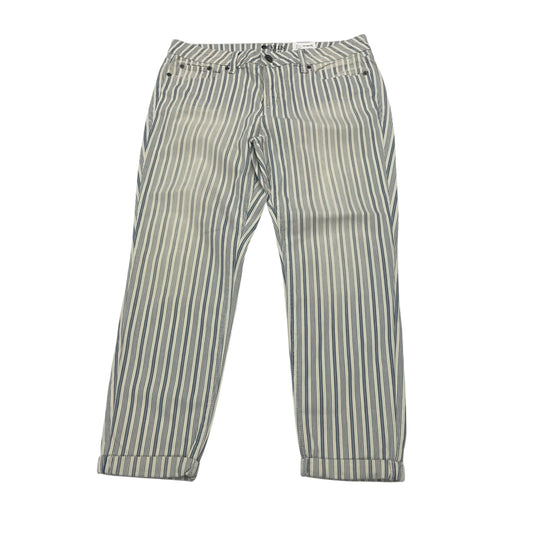 Jeans Straight By Stylus In Blue & Cream, Size:12