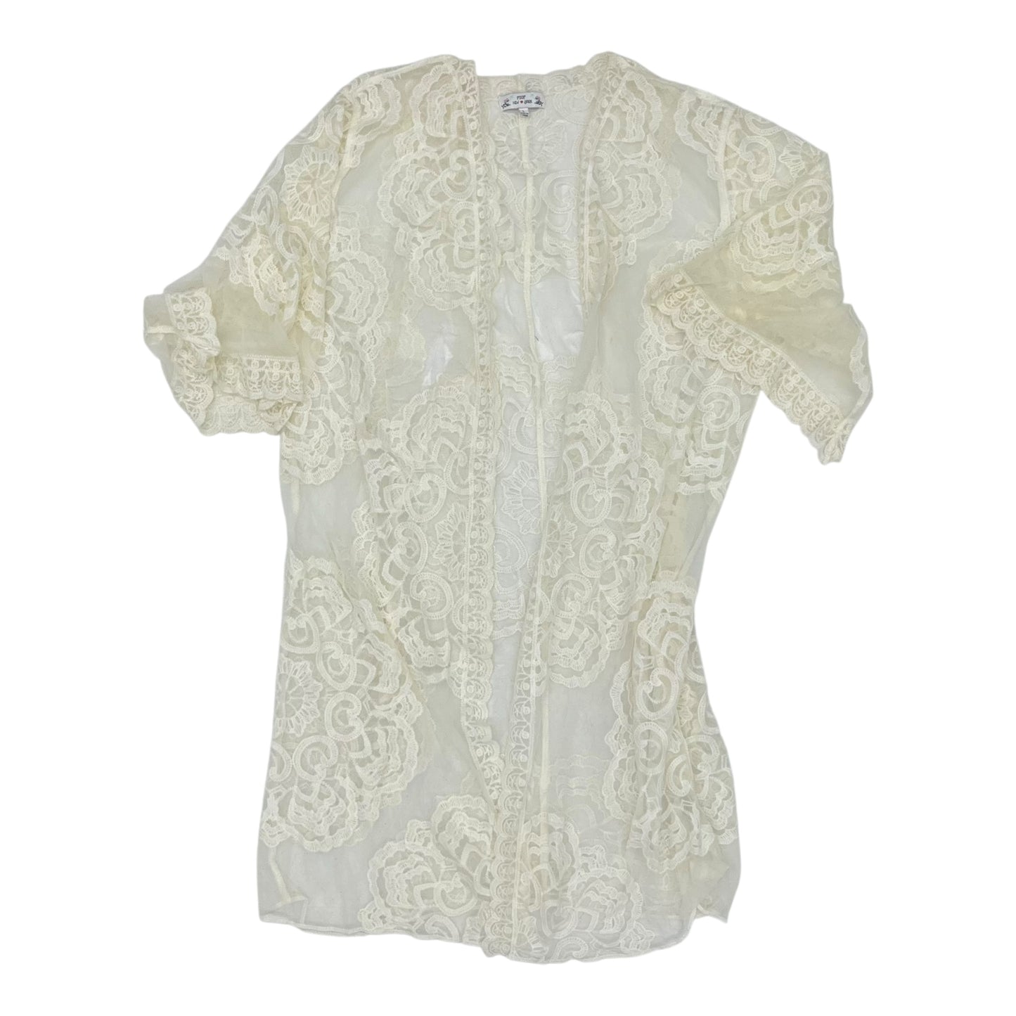 Cardigan By Clothes Mentor In White, Size:L