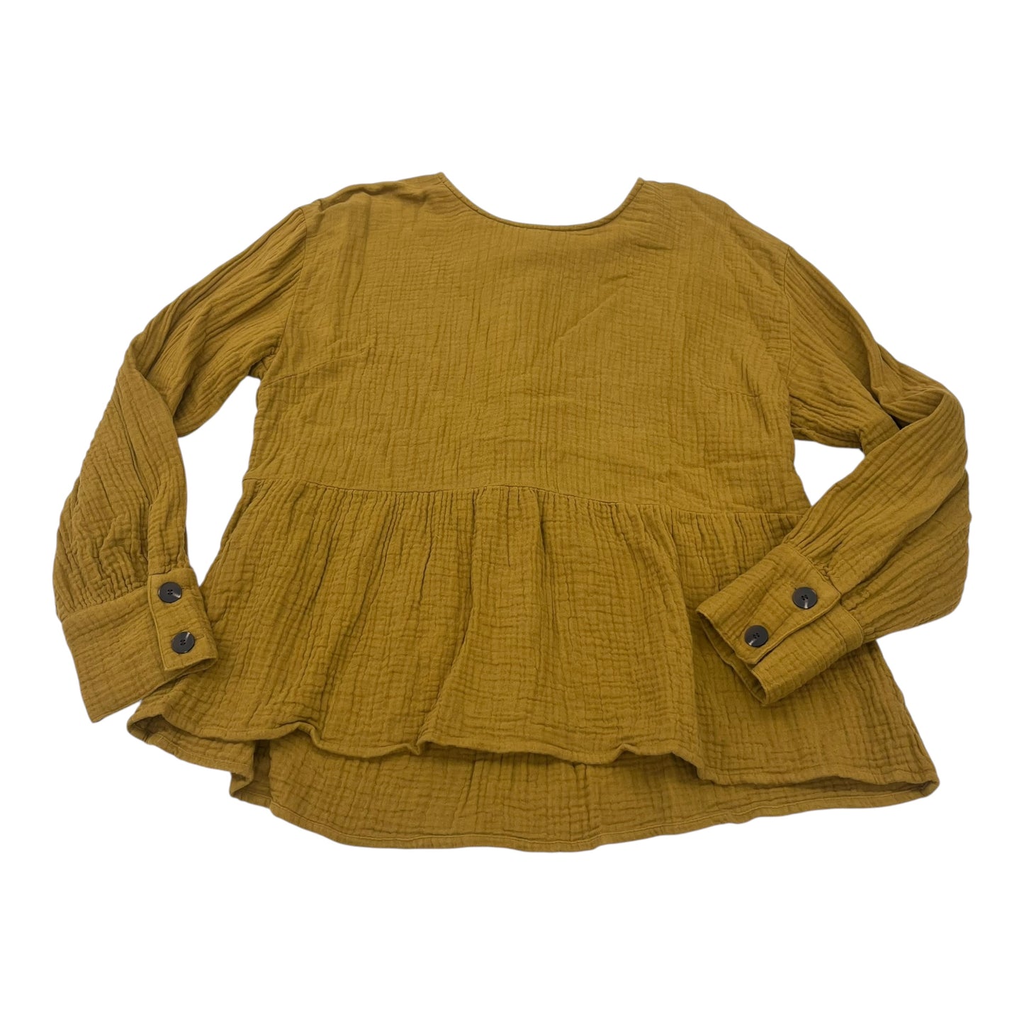 Blouse Ls By Madewell In Yellow, Size:L