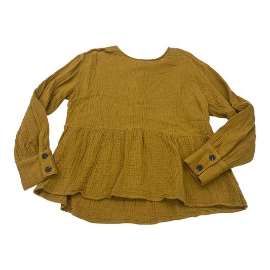 Blouse Ls By Madewell In Yellow, Size:L