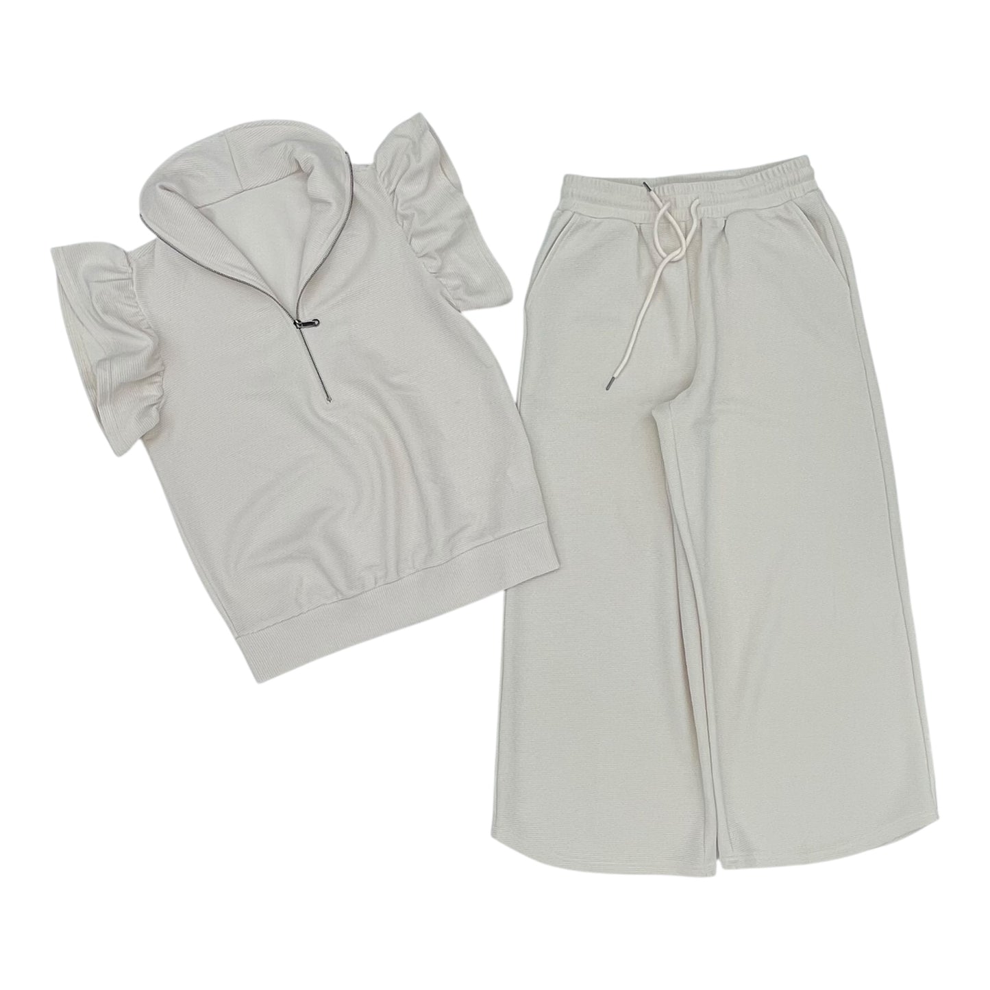 Lounge Set Pants By Clothes Mentor In Cream, Size:M