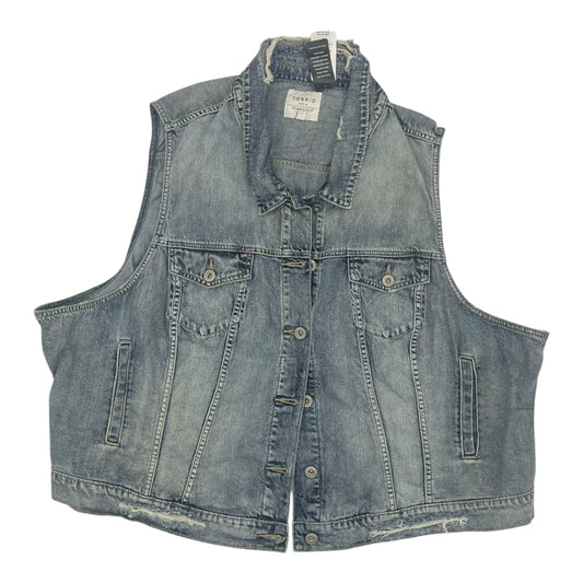 Vest Other By Torrid In Blue Denim, Size:4X