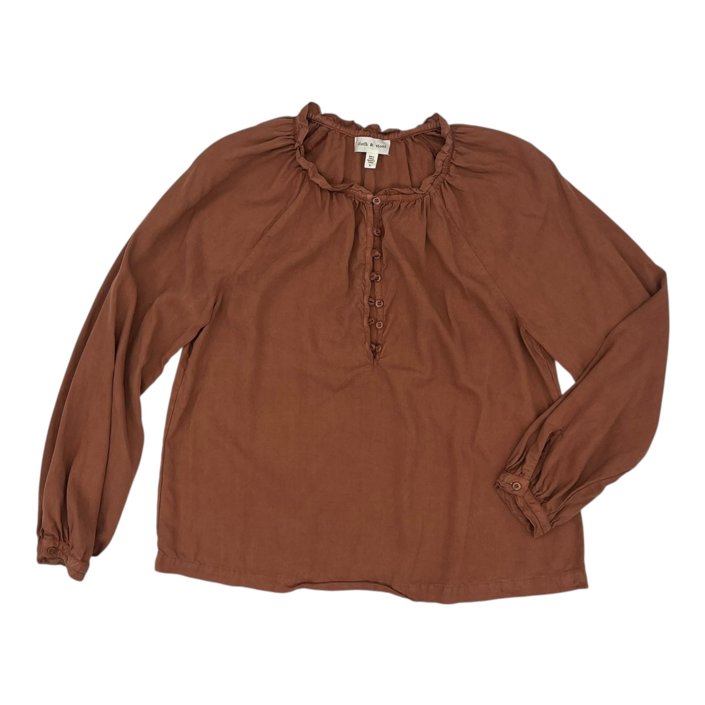 Top Ls By Cloth & Stone In Brown, Size:L