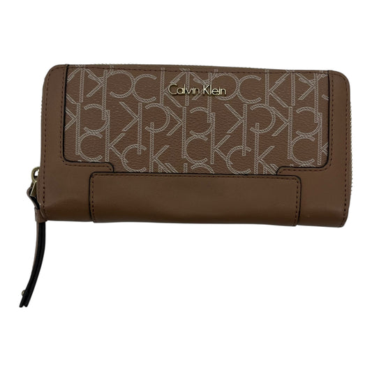 Wallet By Calvin Klein In Tan, Size:Medium