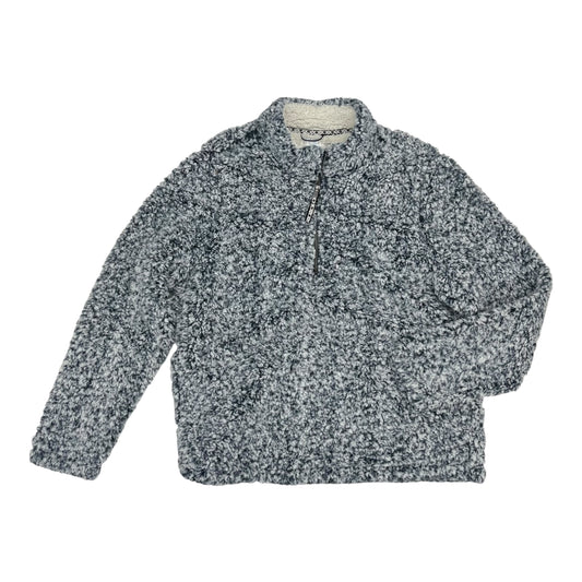 Jacket Faux Fur & Sherpa By Time And Tru In Blue & White, Size:Xl