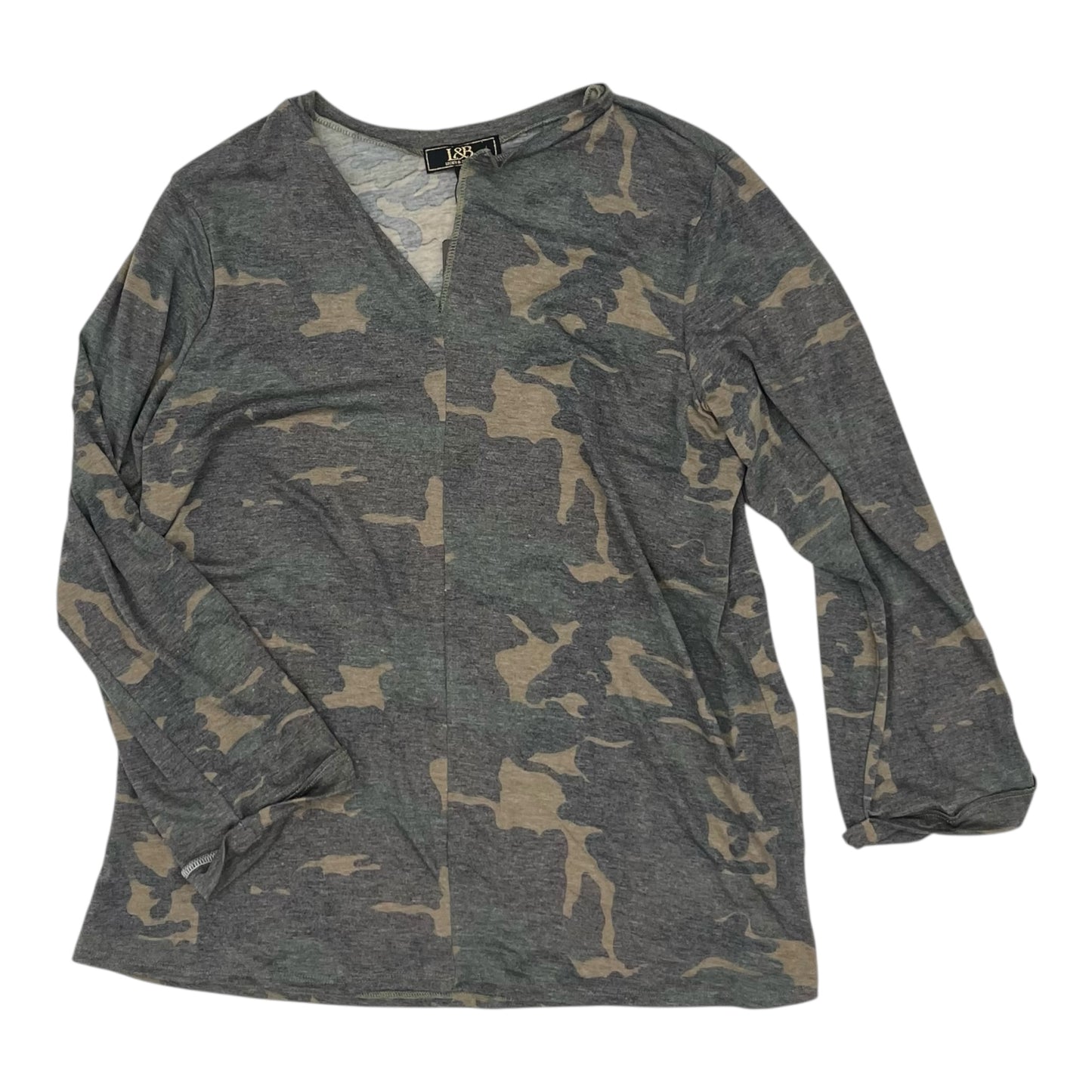 Top Ls By Lucky & Blessed In Camouflage Print, Size:Xl