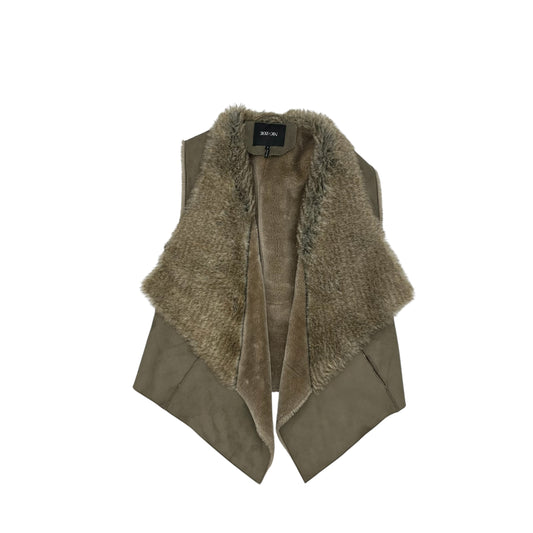 Vest Faux Fur & Sherpa By Nic + Zoe In Brown, Size:S