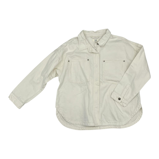 Jacket Denim By Easel In Cream, Size:L