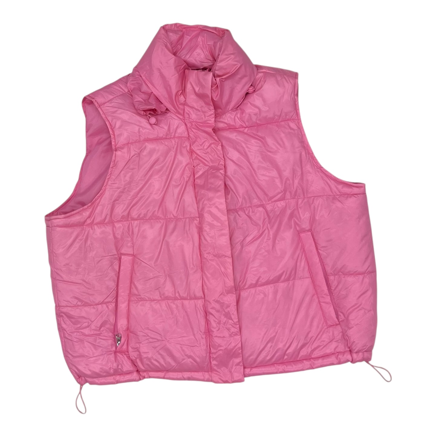 Vest Puffer & Quilted By Clothes Mentor In Pink, Size:1X