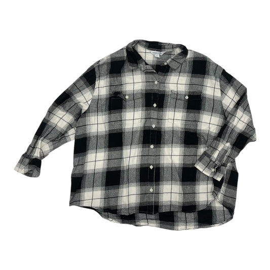 Blouse Ls By Old Navy In Black & White, Size:Xxl