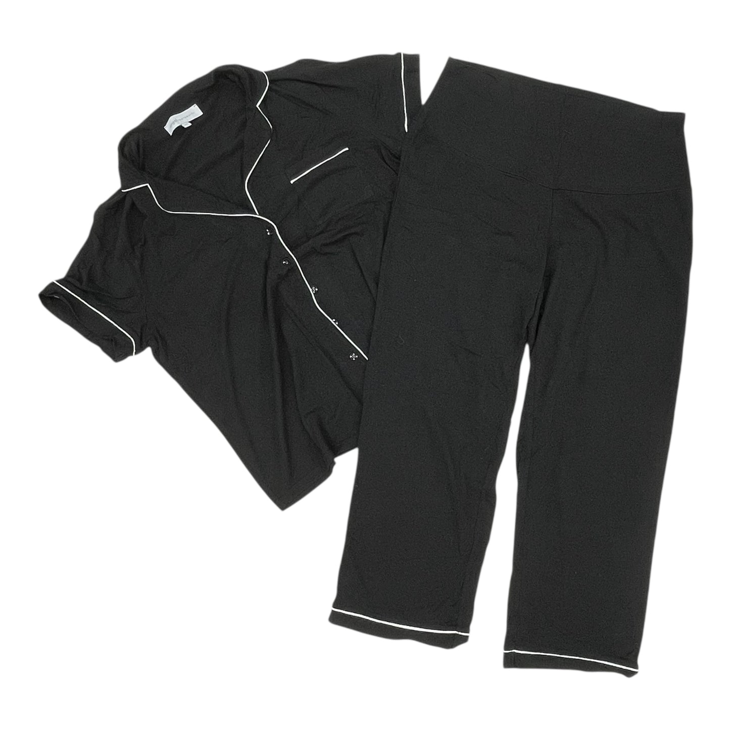 Mat Night Gown By Clothes Mentor In Black, Size:2X