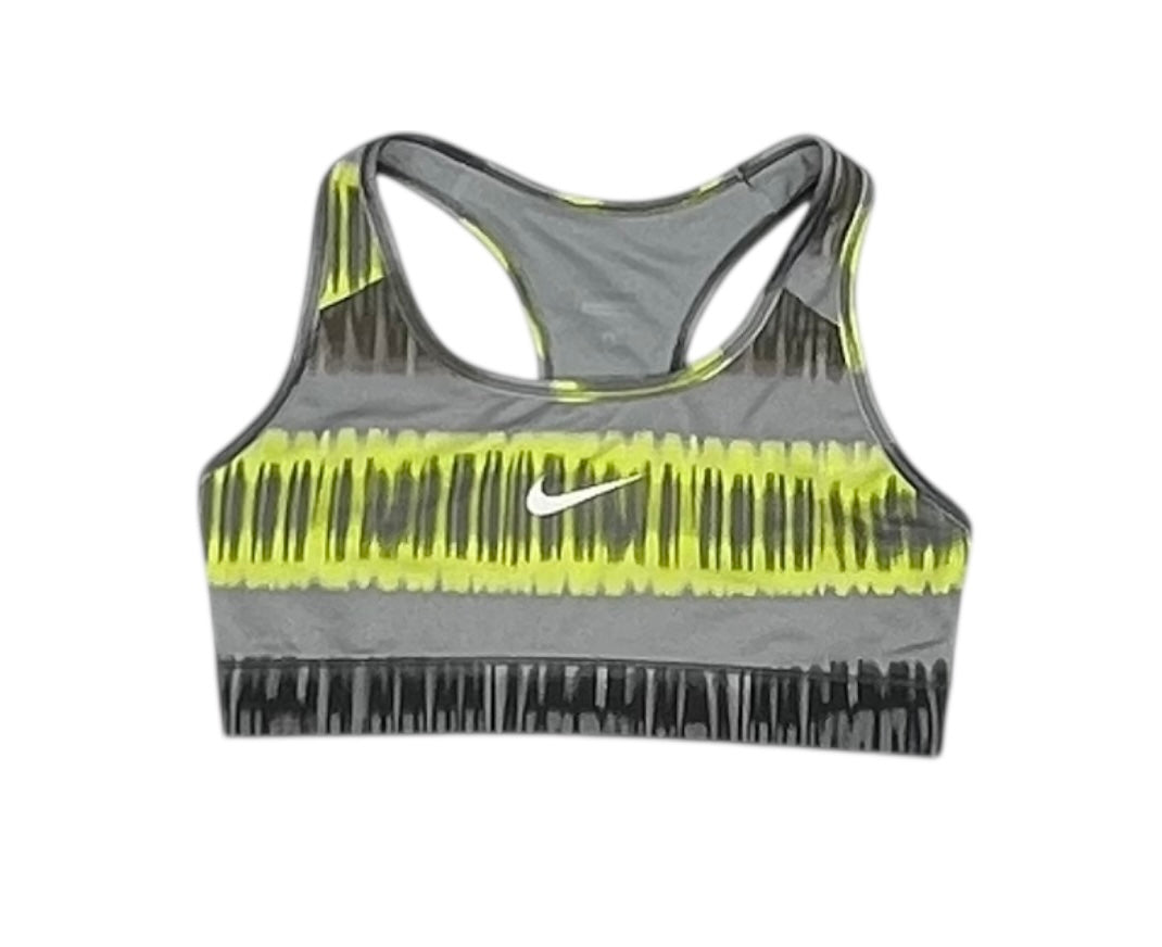 Athletic Bra By Nike In Green & Grey, Size:S