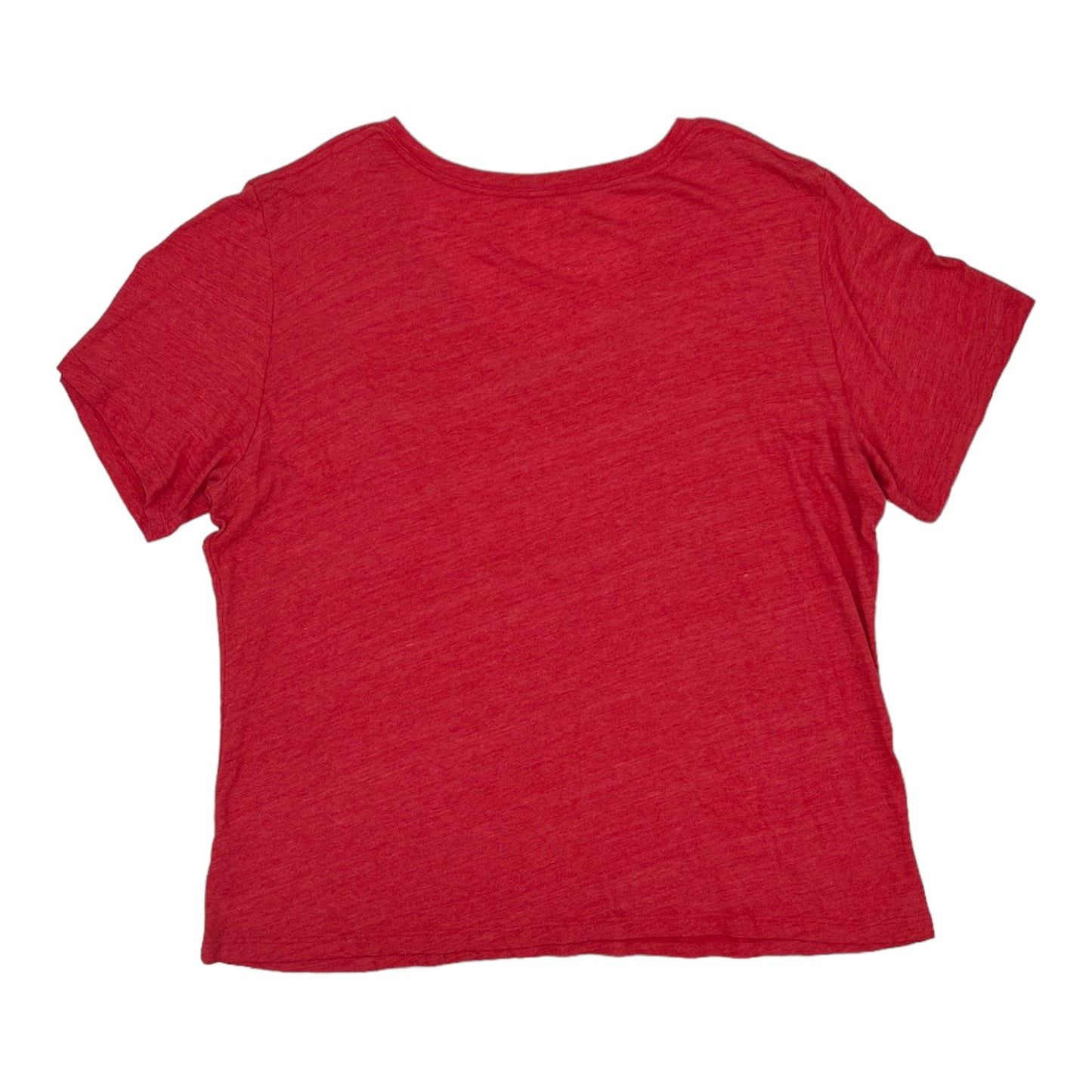 RED ATHLETIC TOP SS by CLOTHES MENTOR Size:3X