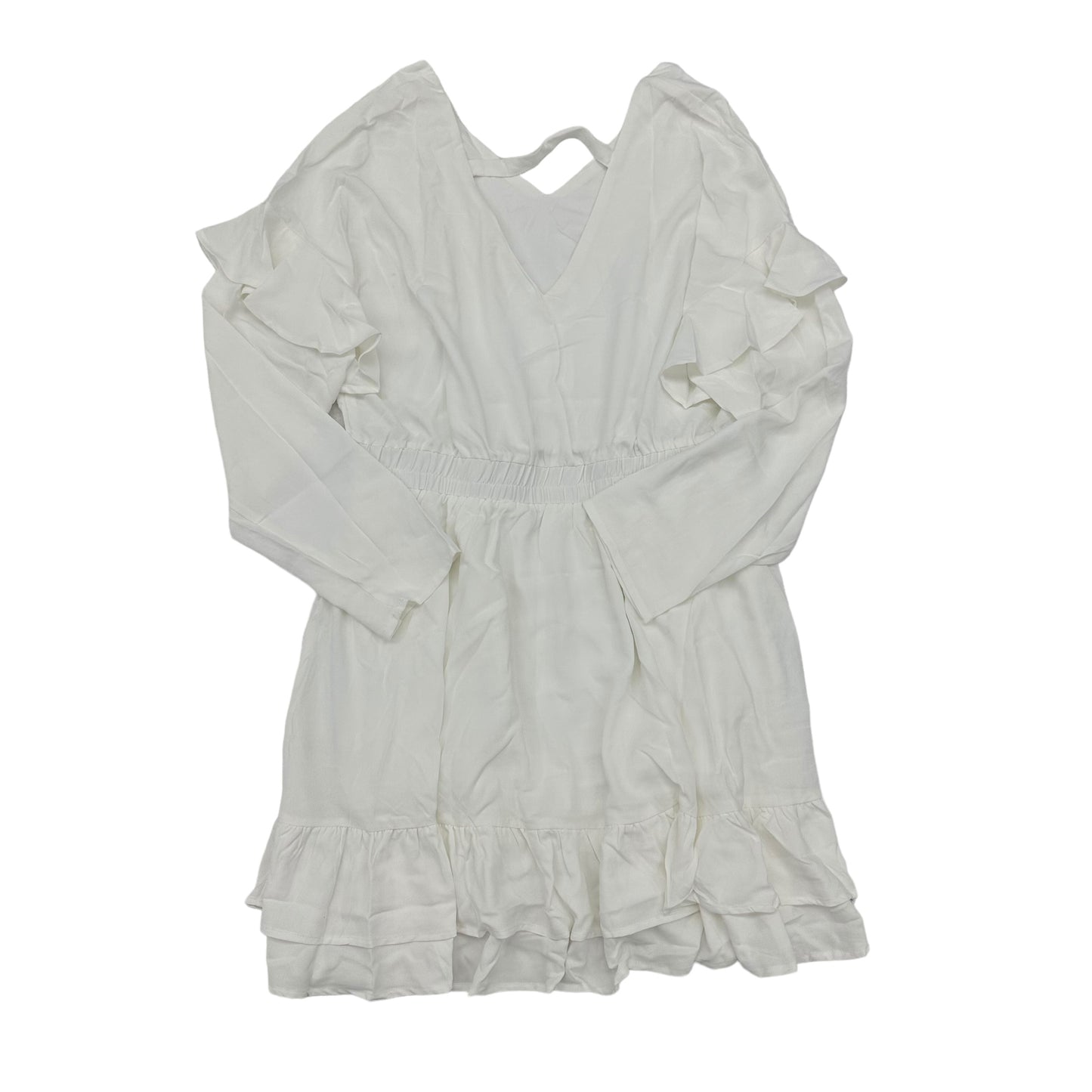 WHITE DRESS CASUAL SHORT by CLOTHES MENTOR Size:XL