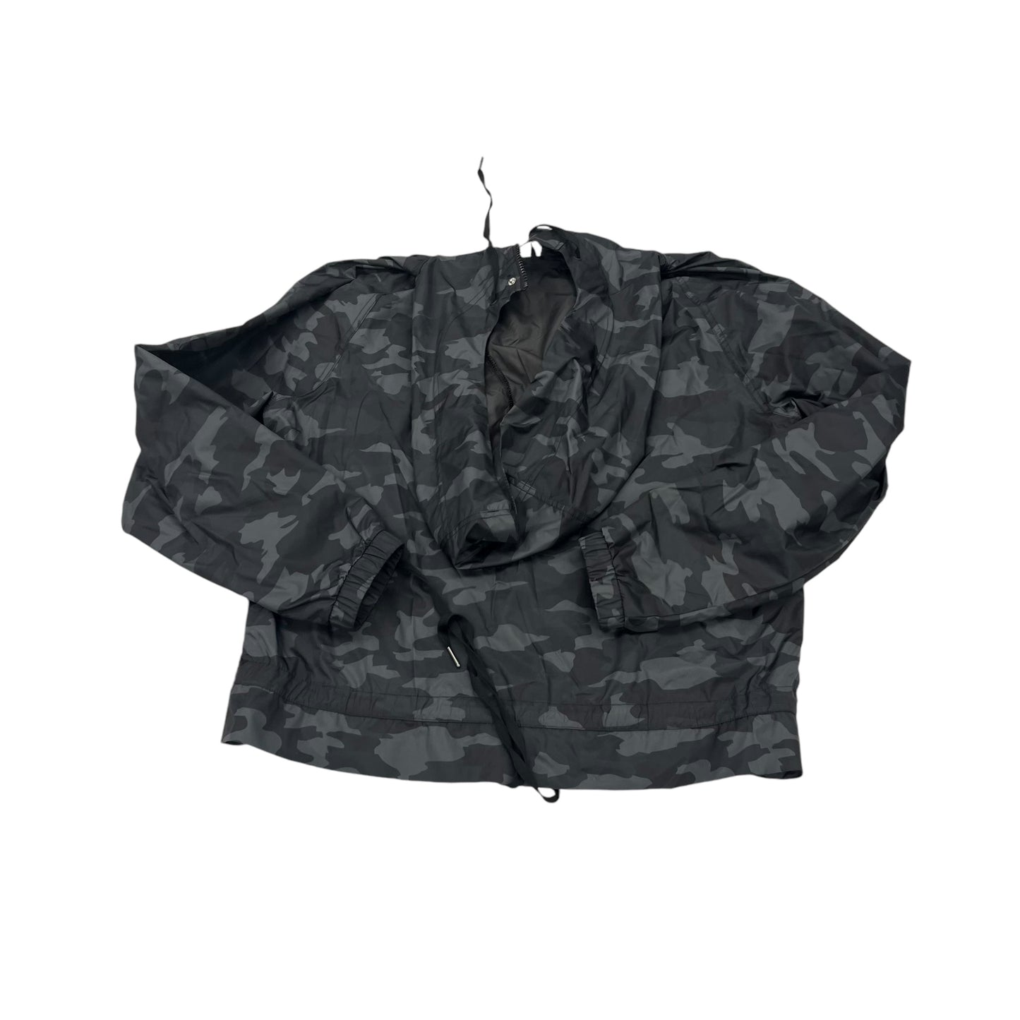 JACKET WINDBREAKER By APANA In BLACK & GREY, Size:M