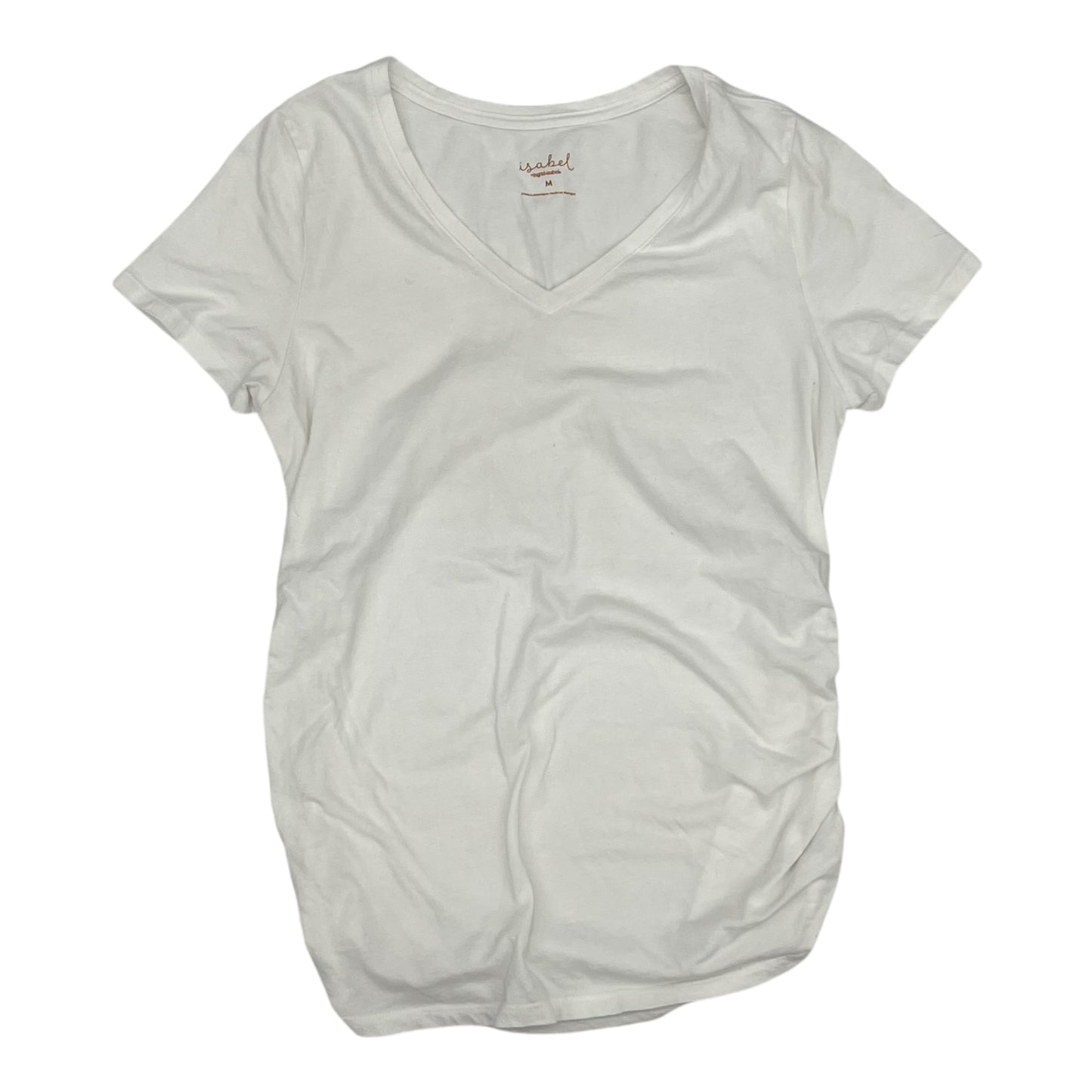 Mat Top Ss By Isabel Maternity In White, Size:M