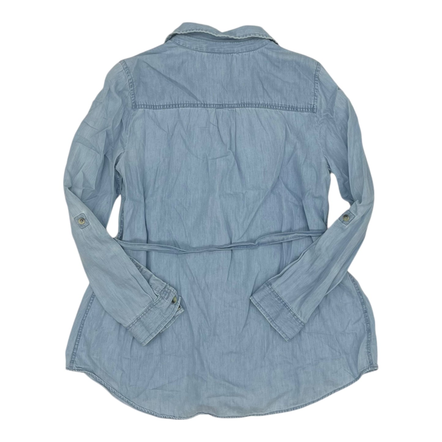 Mat Top Ls By Motherhood In Blue Denim, Size:M