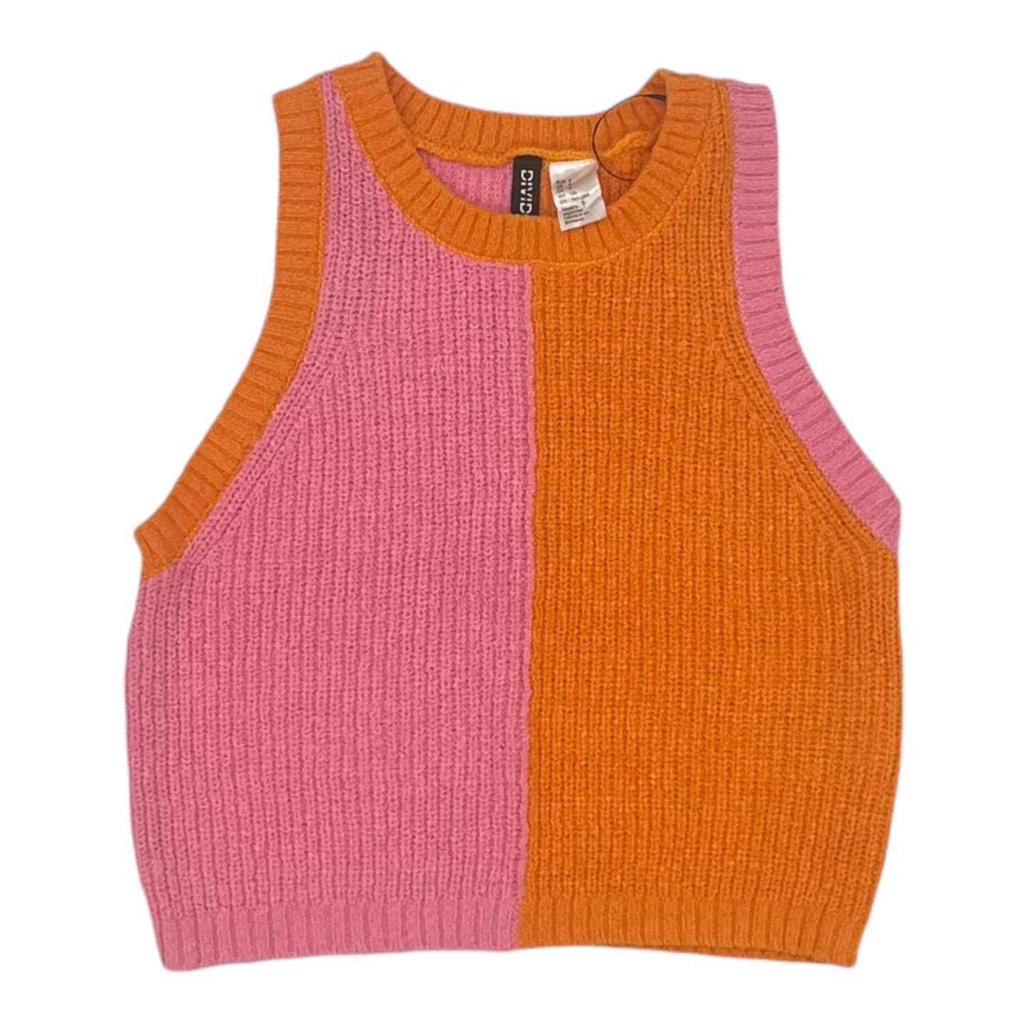 Vest Sweater By Divided In Orange & Pink, Size:S