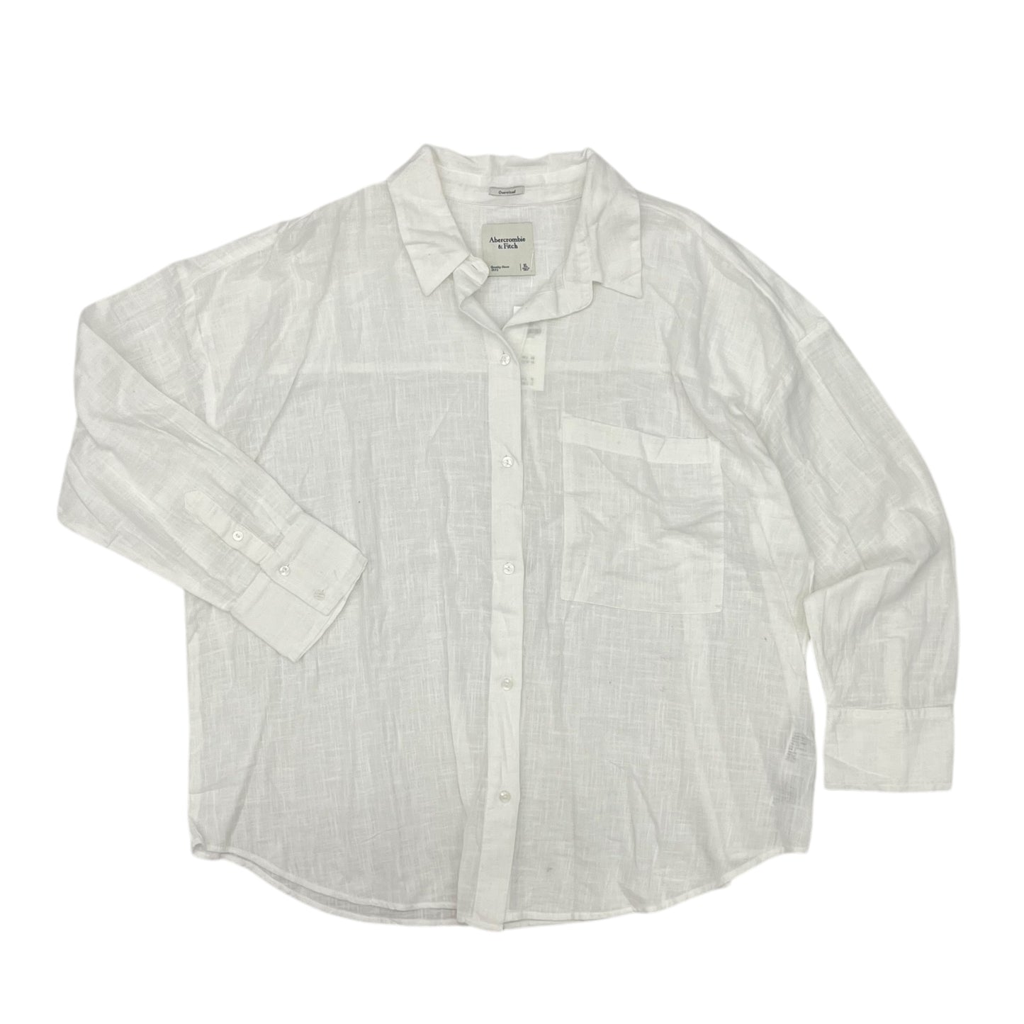 Top Ls By Abercrombie And Fitch In White, Size:Xl