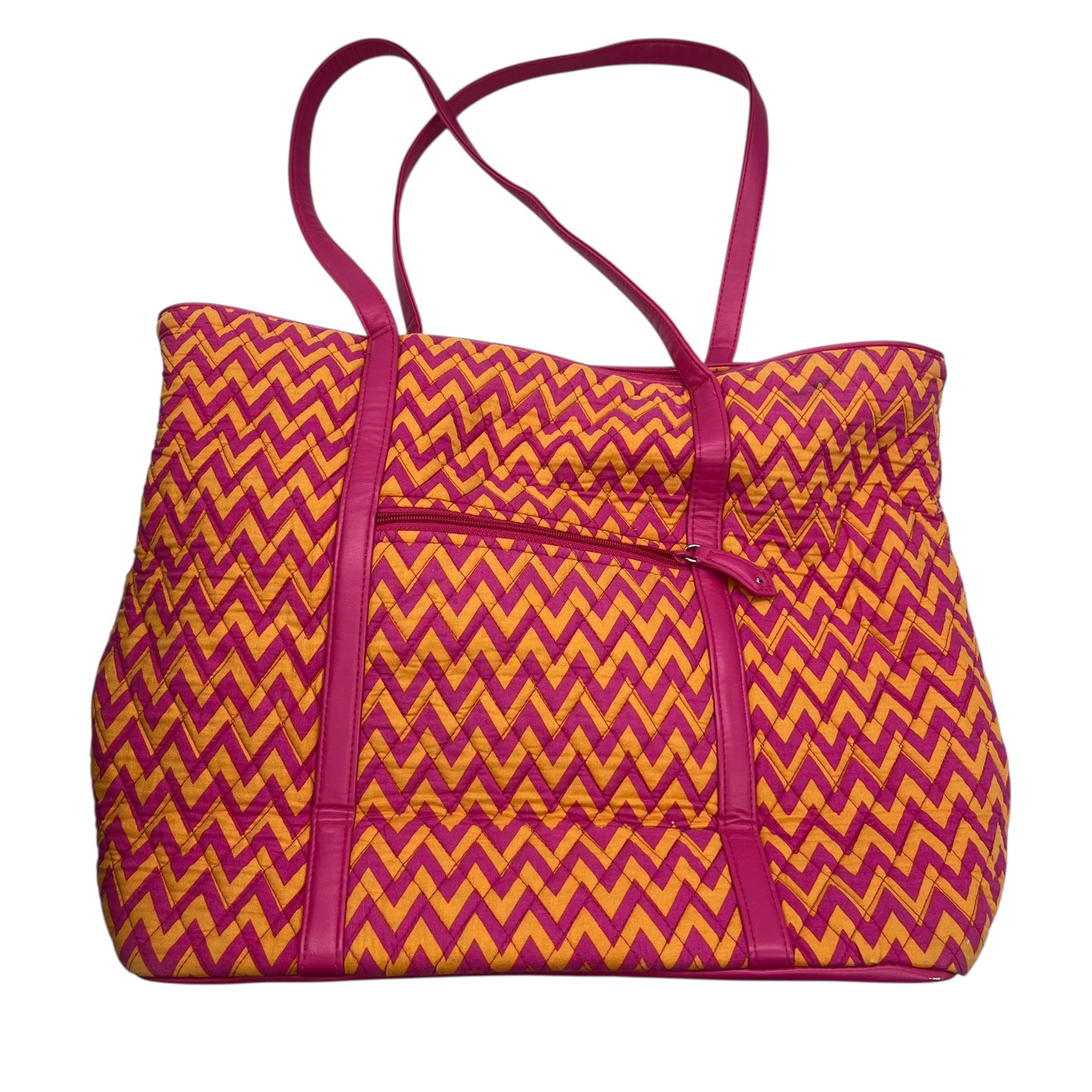 Tote By Vera Bradley In Orange & Pink, Size:Medium