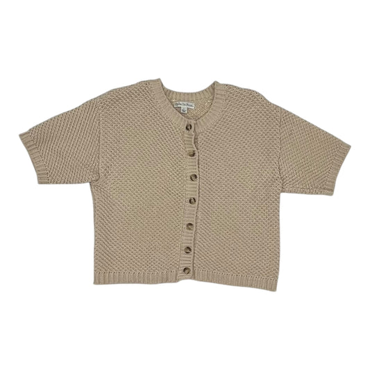 Sweater Cardigan By Ophelia Roe In Tan, Size:L