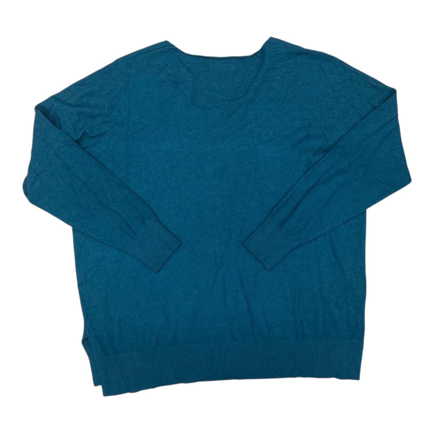 Sweater By Zenana Outfitters In Blue, Size:2X