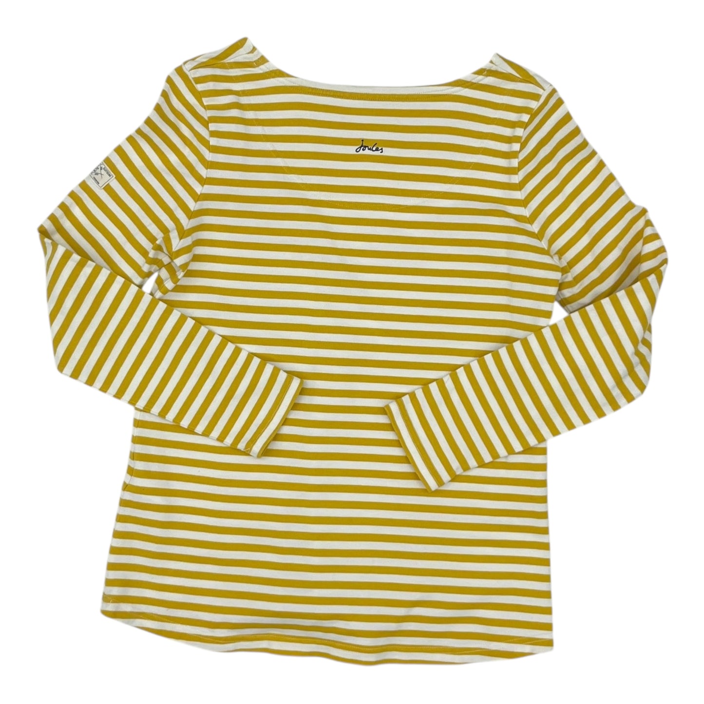 Top Ls By Joules In White & Yellow, Size:M