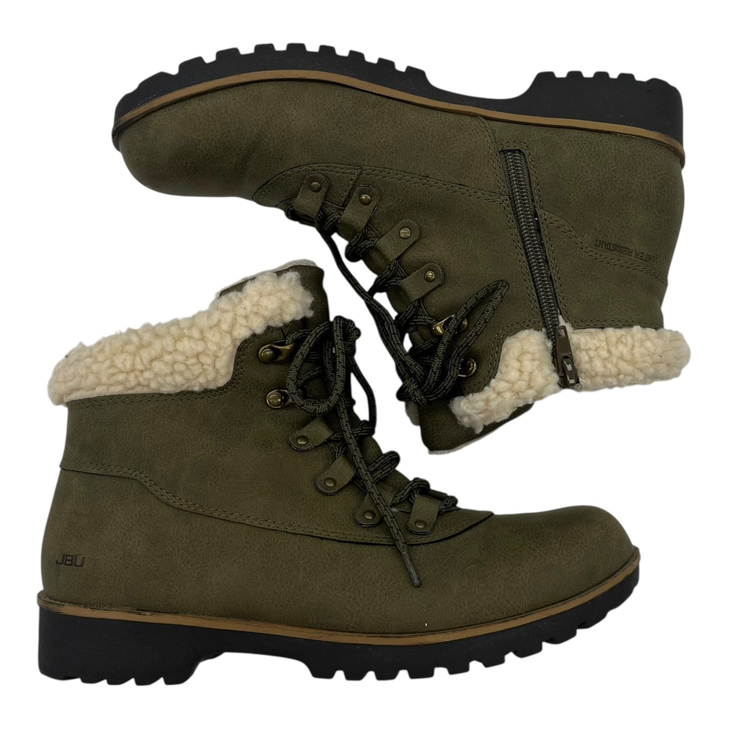Boots Ankle Flats By Jbu By Jambu In Green, Size:8