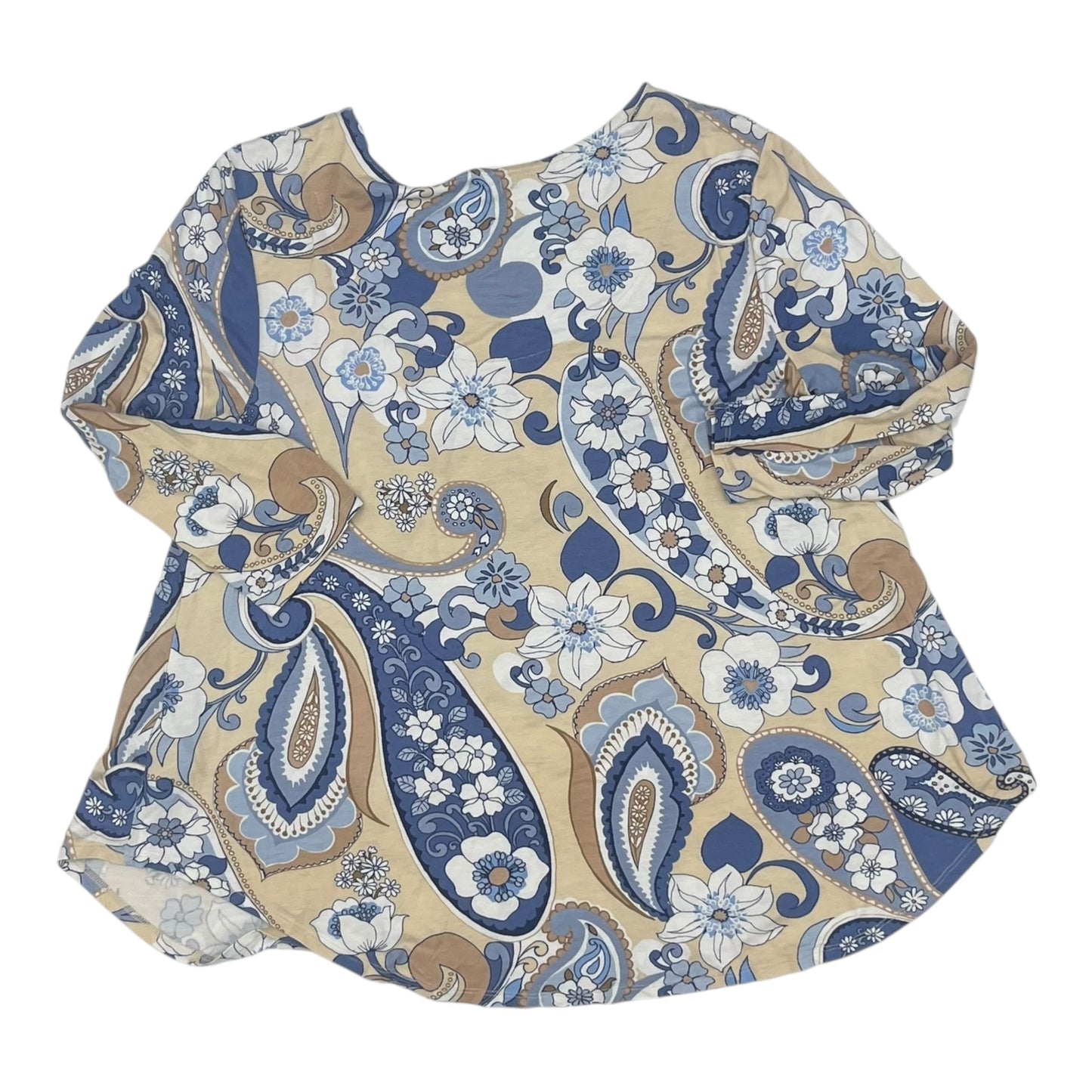 Top Ls By Ruby Rd In Blue & Tan, Size:M