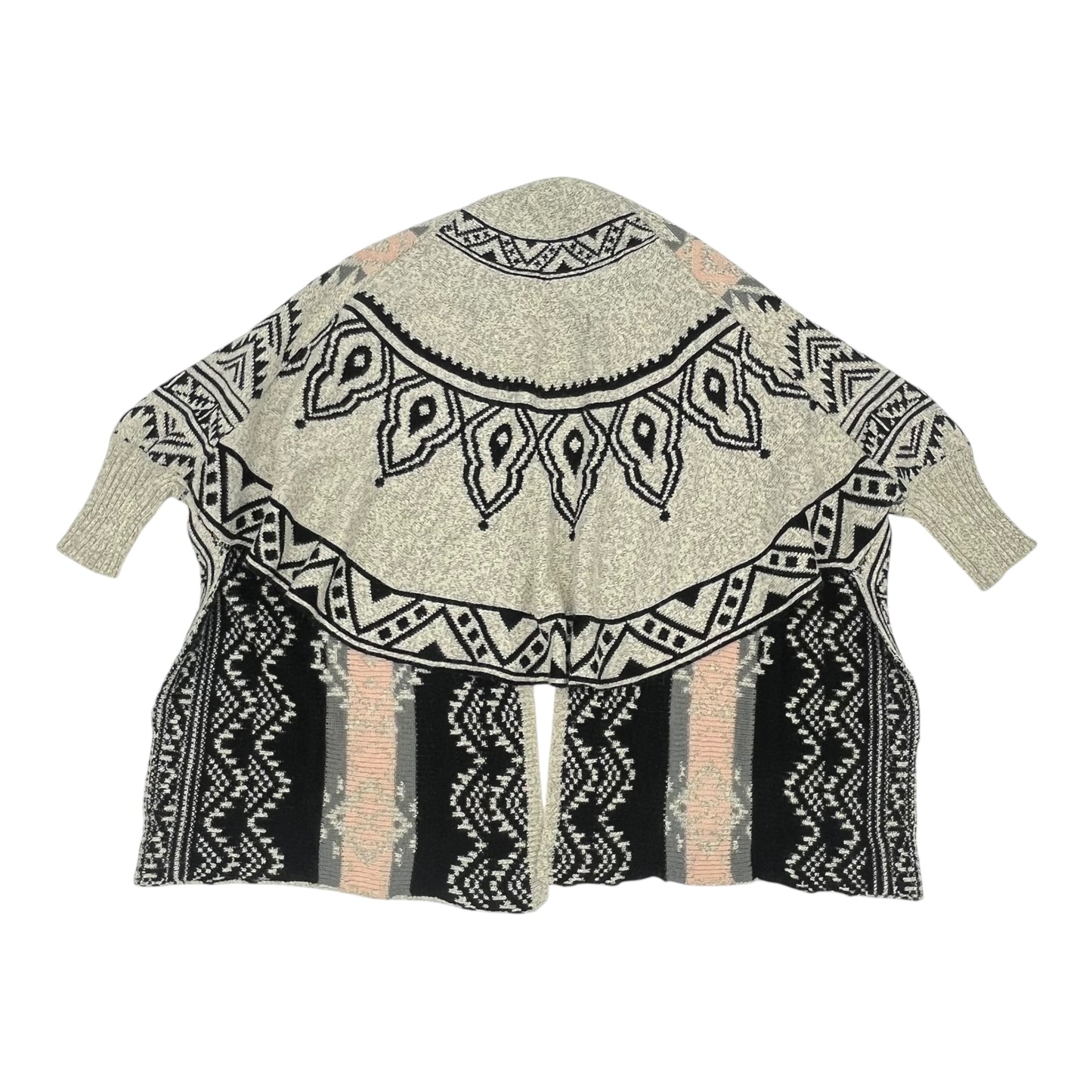 Sweater Cardigan By Maurices In Black & Cream, Size:M