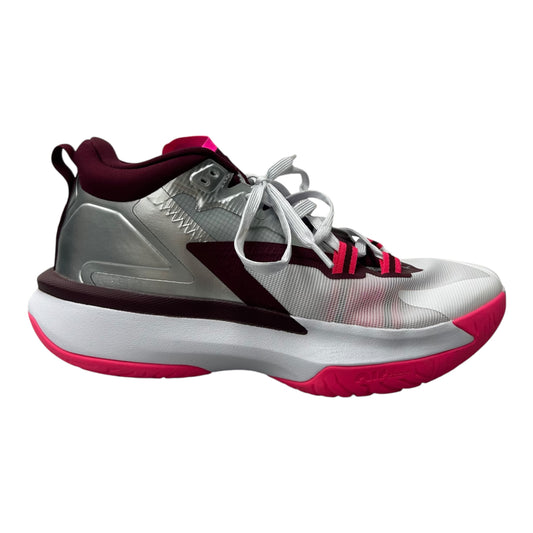 Shoes Luxury Designer By Jordan In Pink & White, Size:12.5