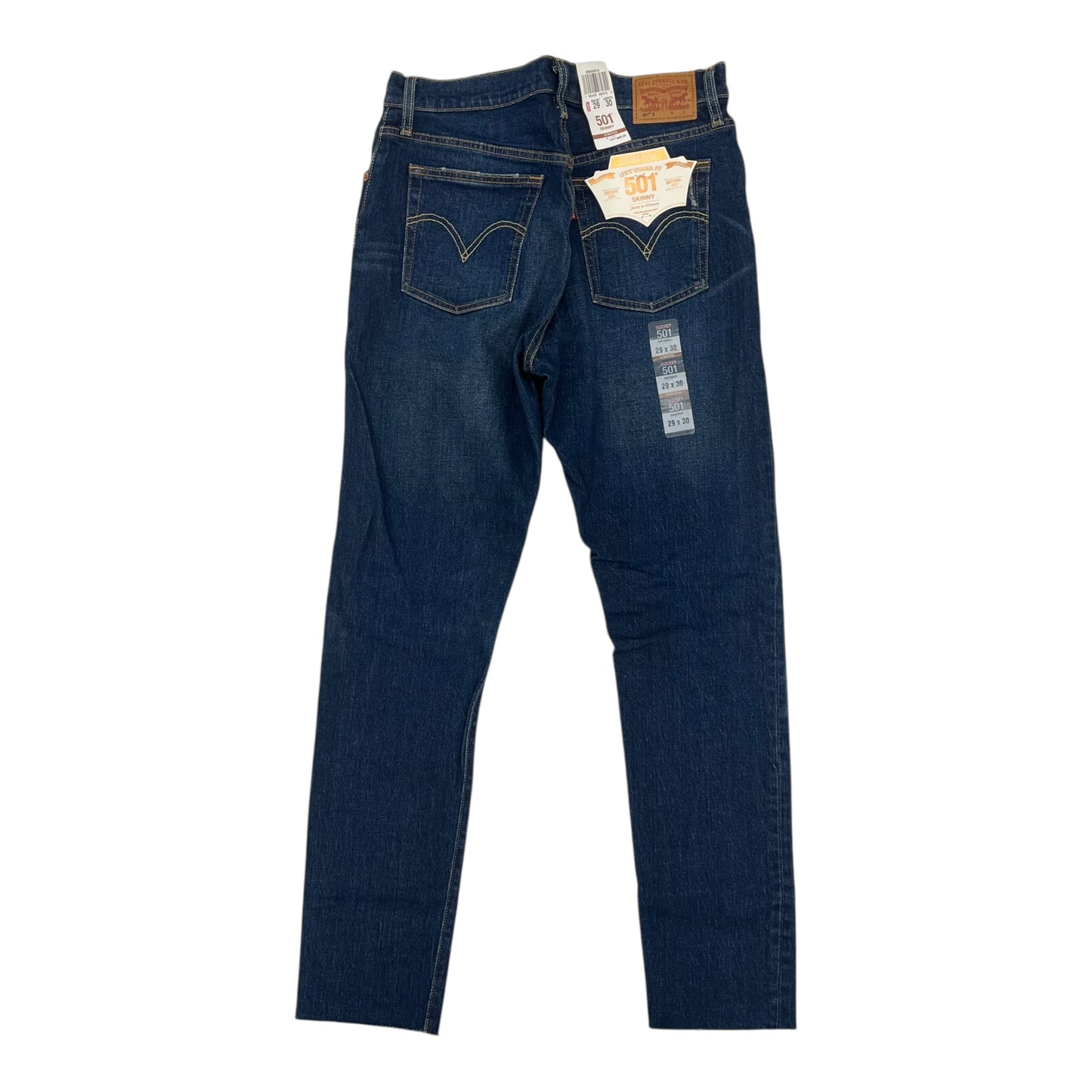 Jeans Skinny By Levis In Blue Denim, Size:8