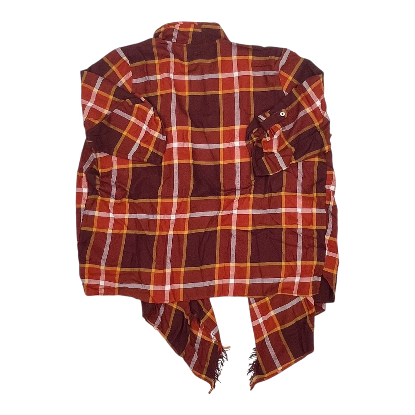 Cardigan By Clothes Mentor In Plaid Pattern, Size:3X