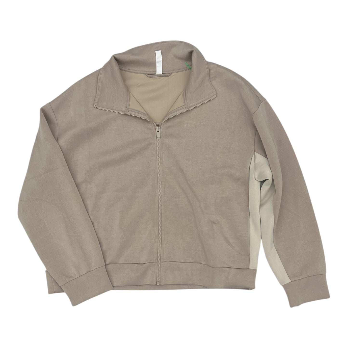 Athletic Jacket By Zella In Tan, Size:L