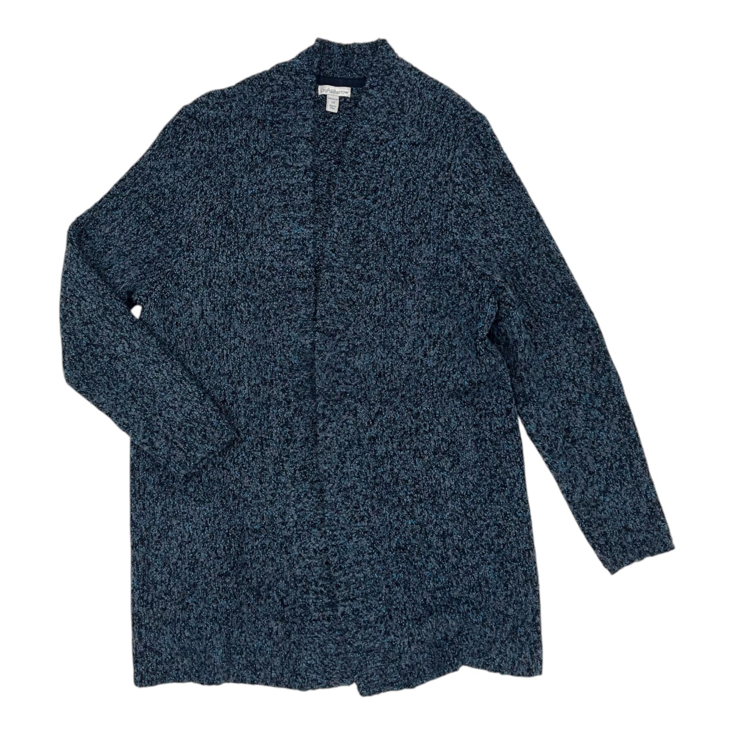 Sweater Cardigan By Croft And Barrow In Blue, Size:1X