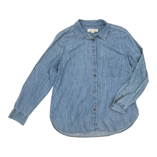 BLUE DENIM TOP LS by LOFT Size:M