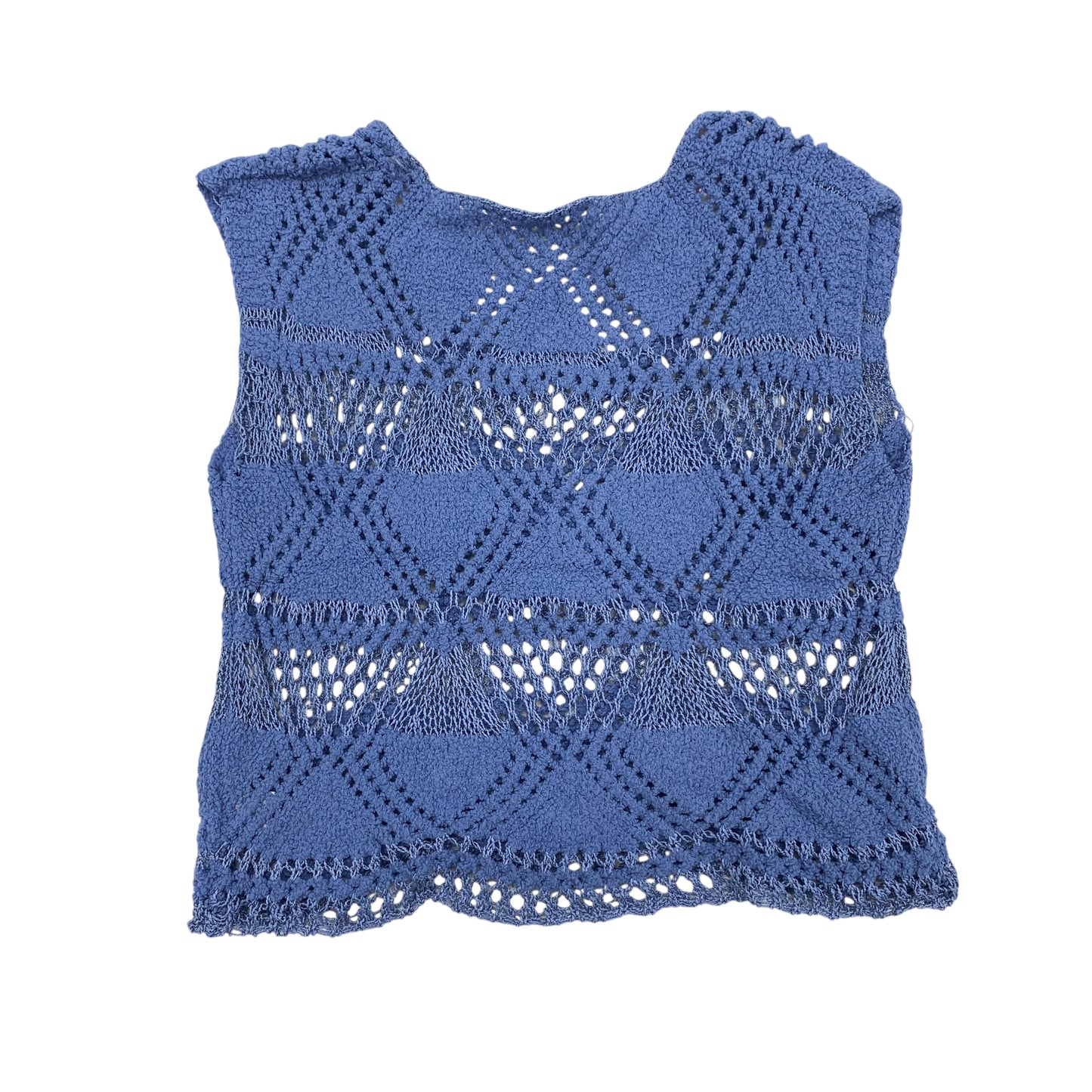 Vest Sweater By Clothes Mentor In Blue, Size:M