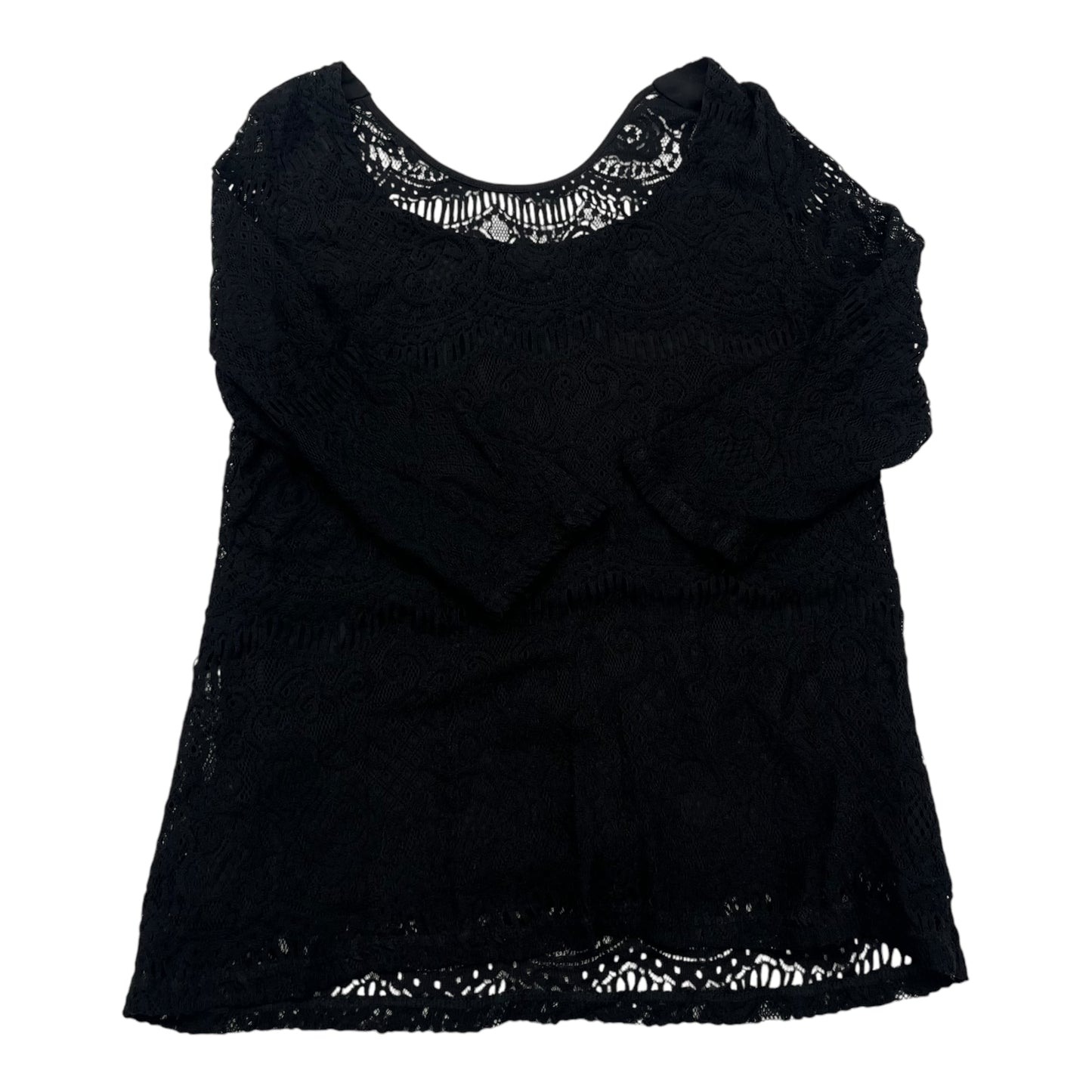 Top Ls By Adrianna Papell In Black, Size:L