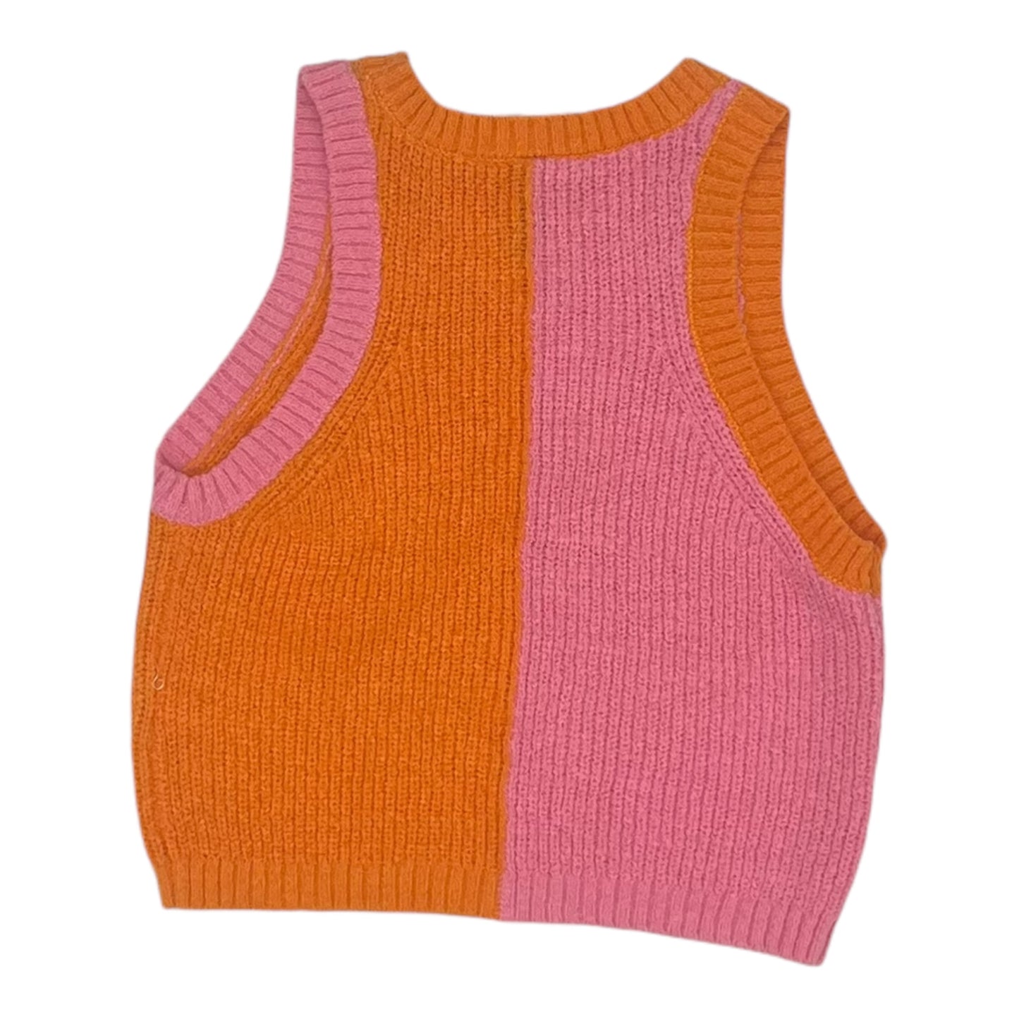 Vest Sweater By Divided In Orange & Pink, Size:S