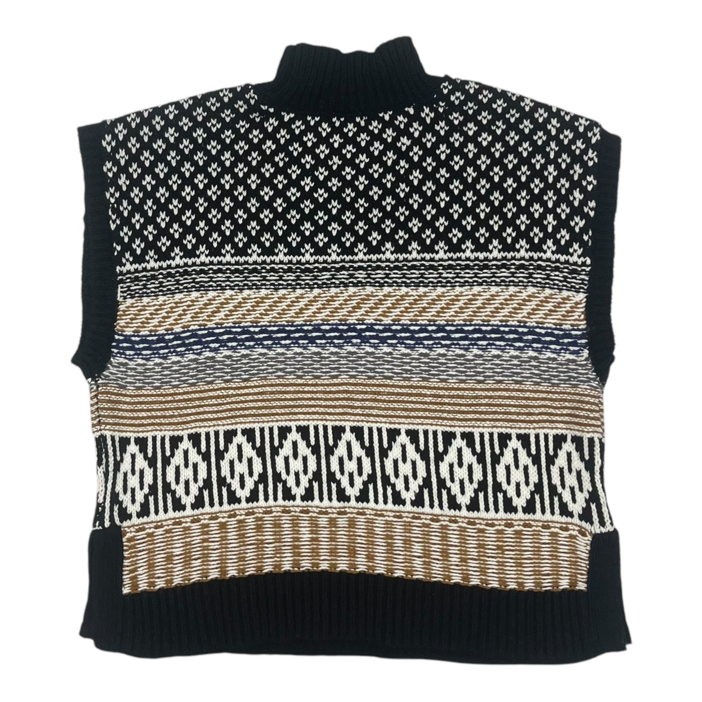 Vest Sweater By Marled In Black & Brown, Size:L