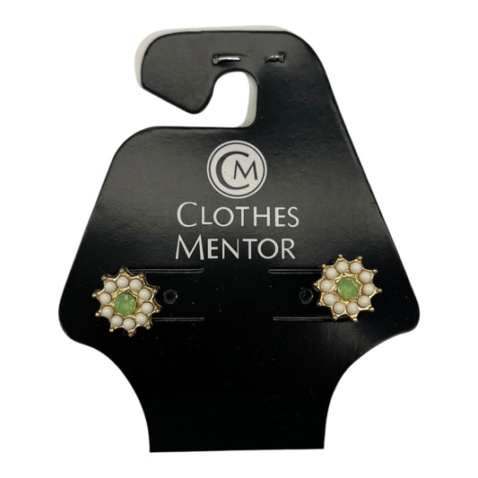 Earrings Stud By Clothes Mentor In Gold & Green