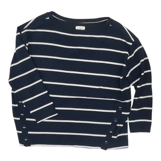 Sweatshirt Crewneck By Lou And Grey In Blue & White, Size:Xl