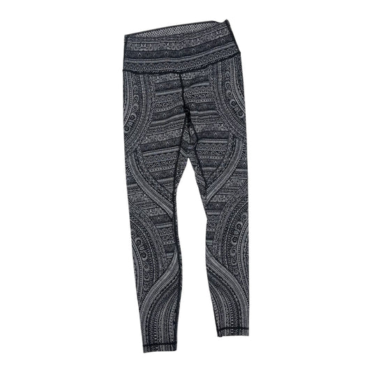 Athletic Leggings By Lululemon In Black & White, Size:8