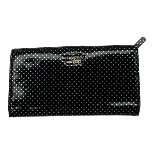 Wallet Designer By Kate Spade In Black & Gold, Size:Medium