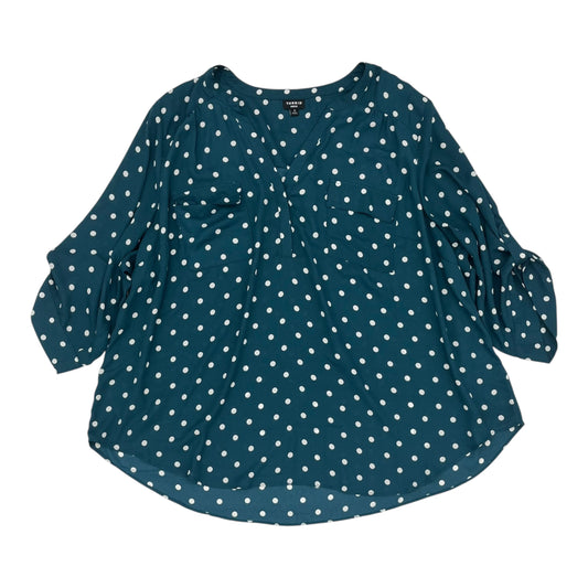 Blouse 3/4 Sleeve By Torrid In Teal, Size:4X