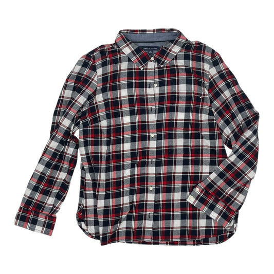 Top Ls By Tommy Hilfiger In Plaid Pattern, Size:Xl
